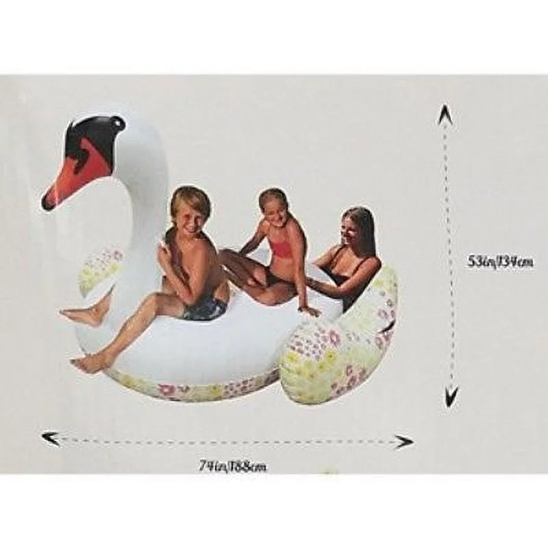 Pool 53 16 Inflatable Lake Huge x 74 74 Durable River It's Gauge Float Swan x