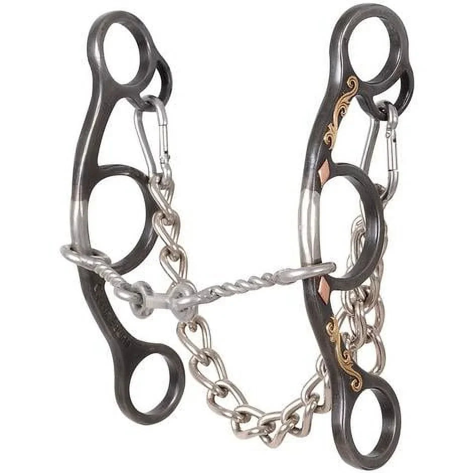 Dogbone Bit Shank Sherry Wire CLASSIC Small Snaffle Twisted EQUINE Short (BBIT3SSG24SS) Cervi