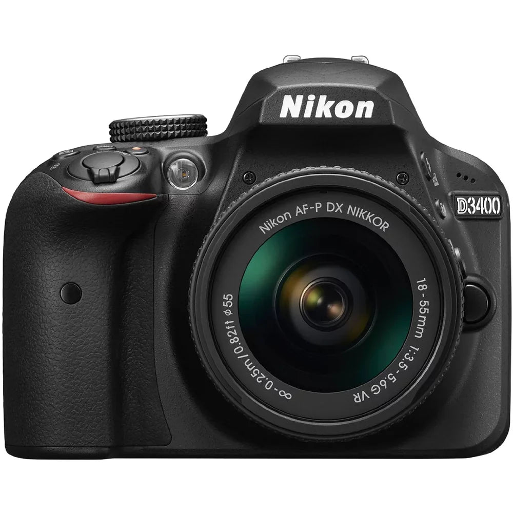 D3400 24.2 VR DSLR (Black) Nikon MP 1571B (Refurbished) Lens 18-55mm Restored Kit with Camera
