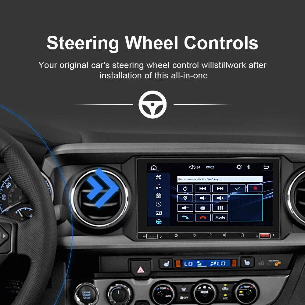 Apple AUX HD 7" Charge Player Bluetooth - Wired Screen Auto Android Stereo Onemayship MP5 & Fast System Carplay Mirror Link Car