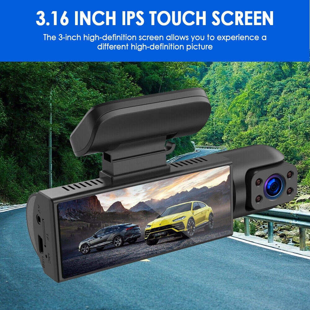 Camera Dash Lens Monitor Dual 1080P HD Vtin Parking Car Recorder Video Cam G-sensor
