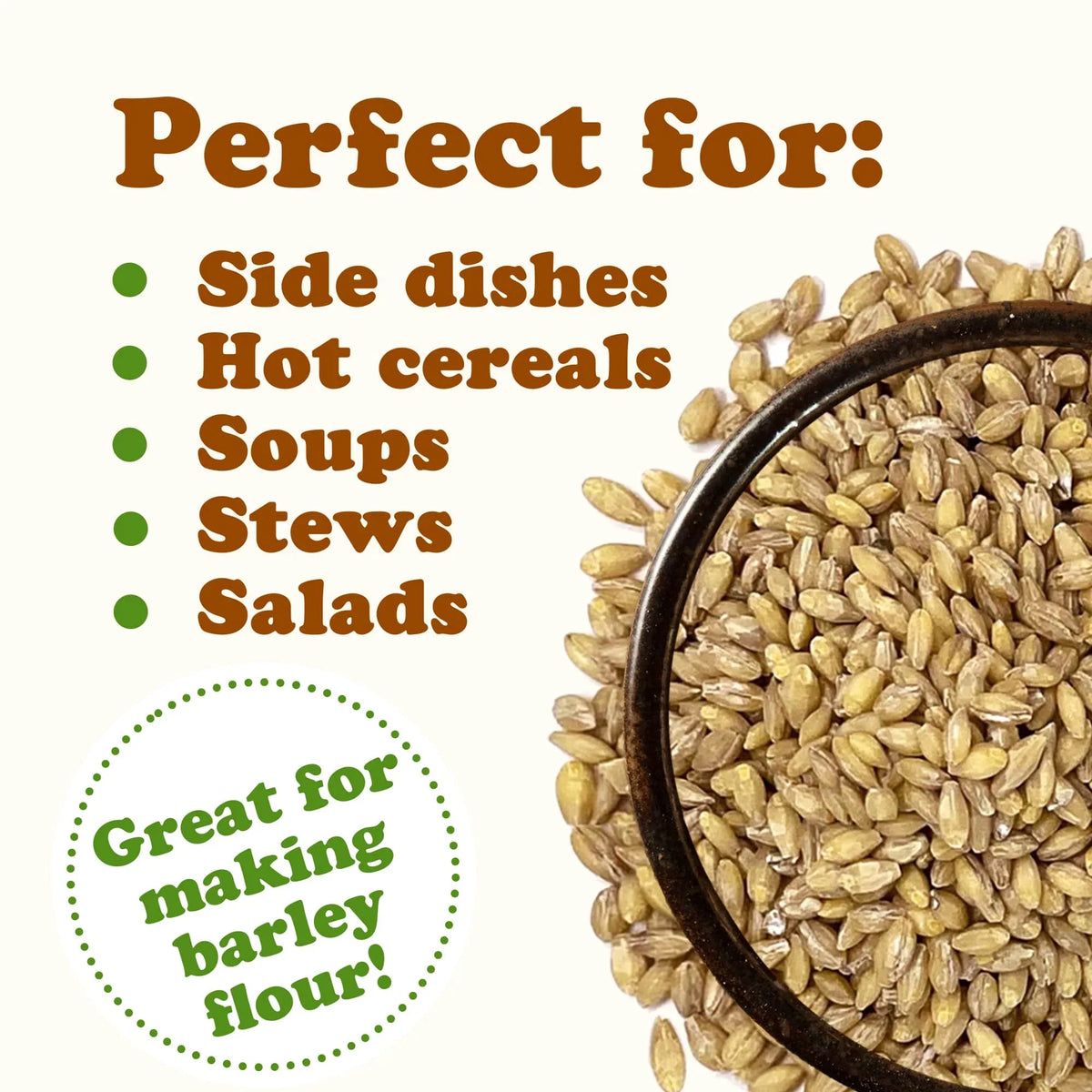 Hulled Pounds Vegan Food to 10 — Live — by Raw, Barley,