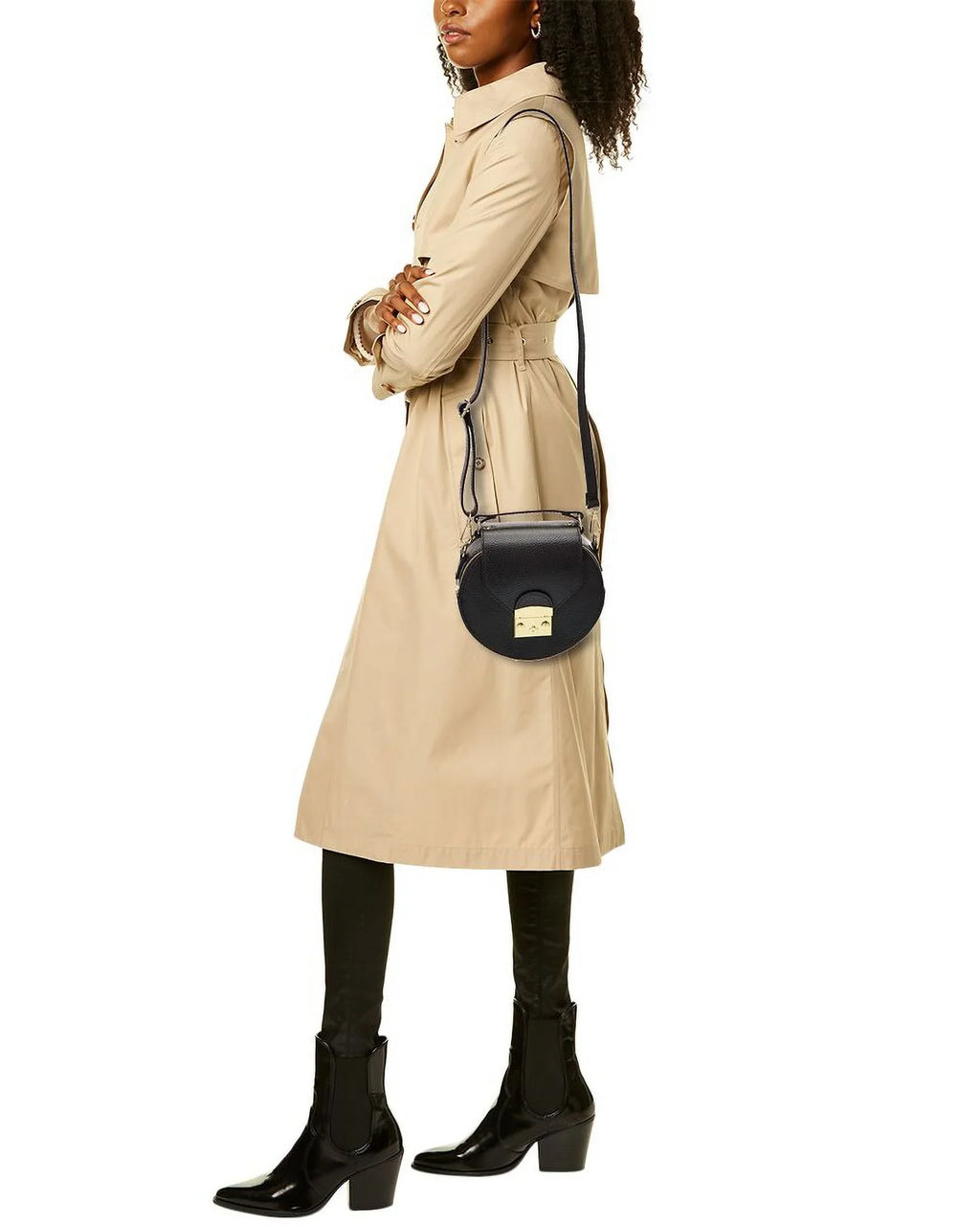 Crossbody, Leather York Persaman Black New Aline
