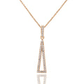 Rose Zirconia Inc Cubic Teens Women, Boutique Triangle Blue Drop for Necklace Gold Pendant Box Plated