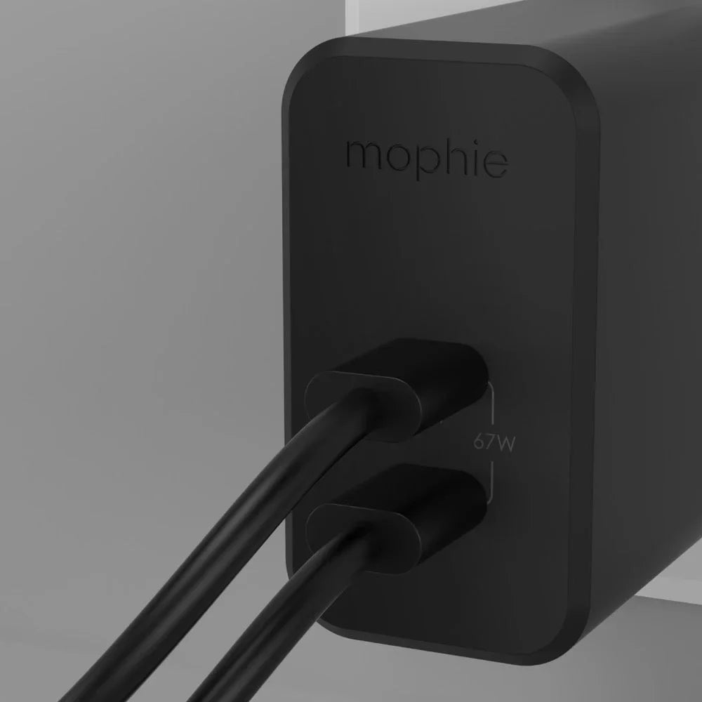 Pro, HP Spectre, iPad mophie - for Compact Wall 14/13/12 67W, GaN Charger Pro, Black 3-Port Note20/10+, C and iPhone Galaxy Charger More Fast Foldable USB Pro/Air, Pixel, MacBook S22/S21,