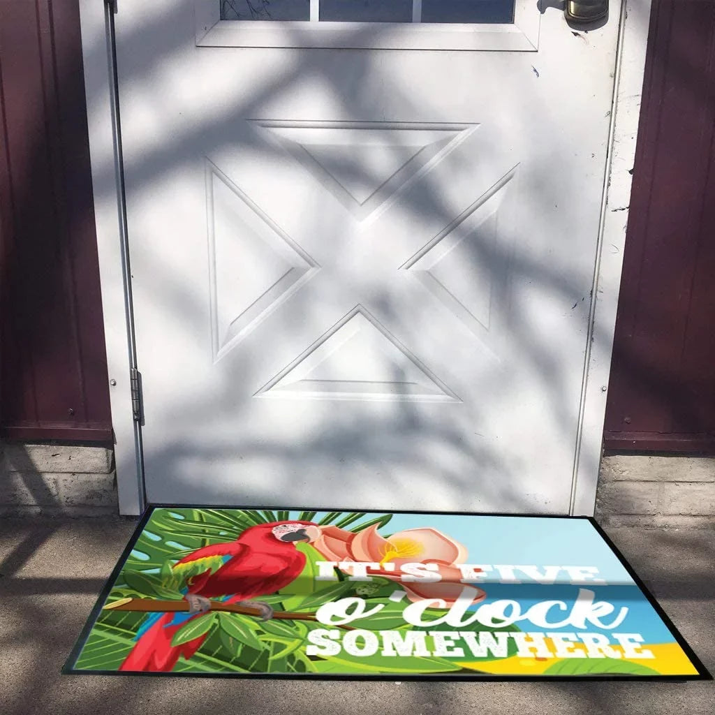 Outdoor Doormat, Doormat O'clock Five Somewhere It's Beach/Lake Summer