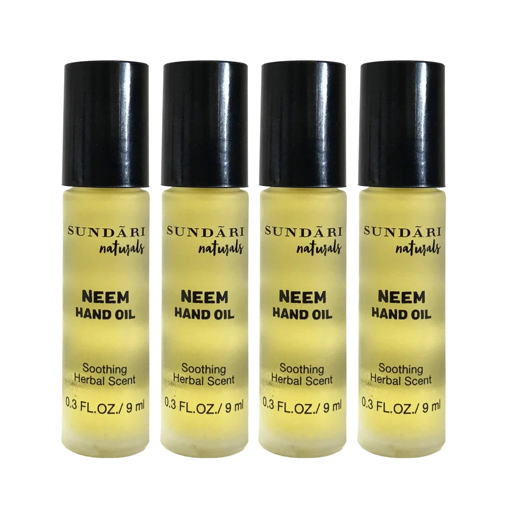 Naturals fl Pack of Sundari 0.3 4. Neem Hand Oil oz, each.