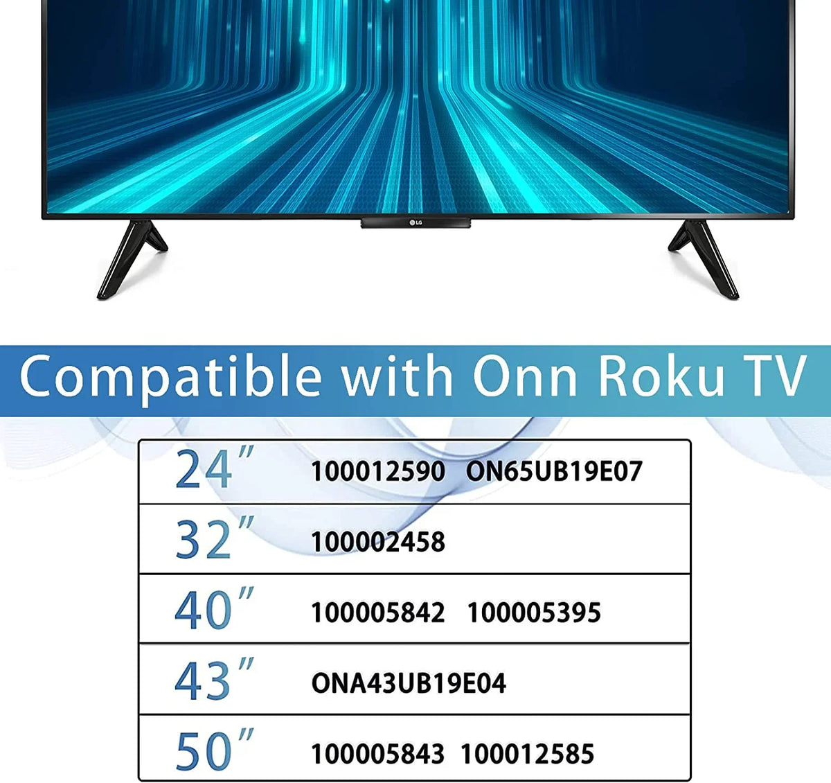 Stand Onn 55" - 100012586 Tv RC439 100018971 Base 100024699 48" 40" 100005396 Smart 50" 24" for for TV RC-ALIR 58" 60"