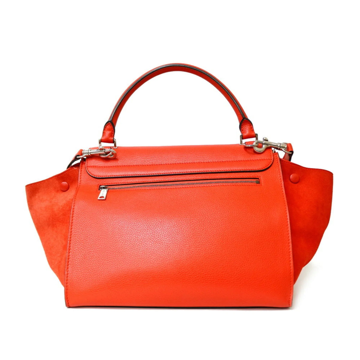 Handbag Pre-Owned (Fair) Leather Trapeze Orange Celine Women's CELINE