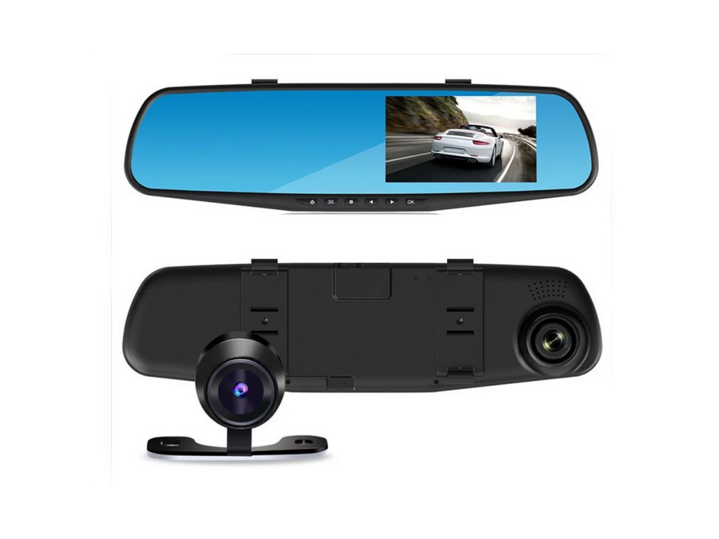 Video | Front Recorder Car Upgraded Inch | 4.3" Lens Car Vehicles Dash LCD Rearview DVR Cam HD with Dual Car Video | Vehicles Mirror Camera & Camera 1080P for Full