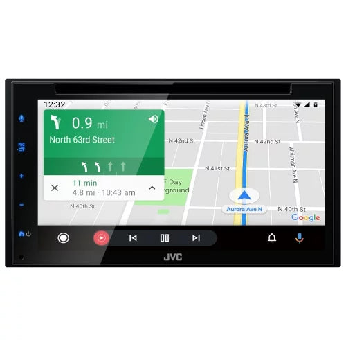 6.8" Android Bluetooth JVC Receiver+Camera Carplay Apple KW-V66BT Player CD/DVD