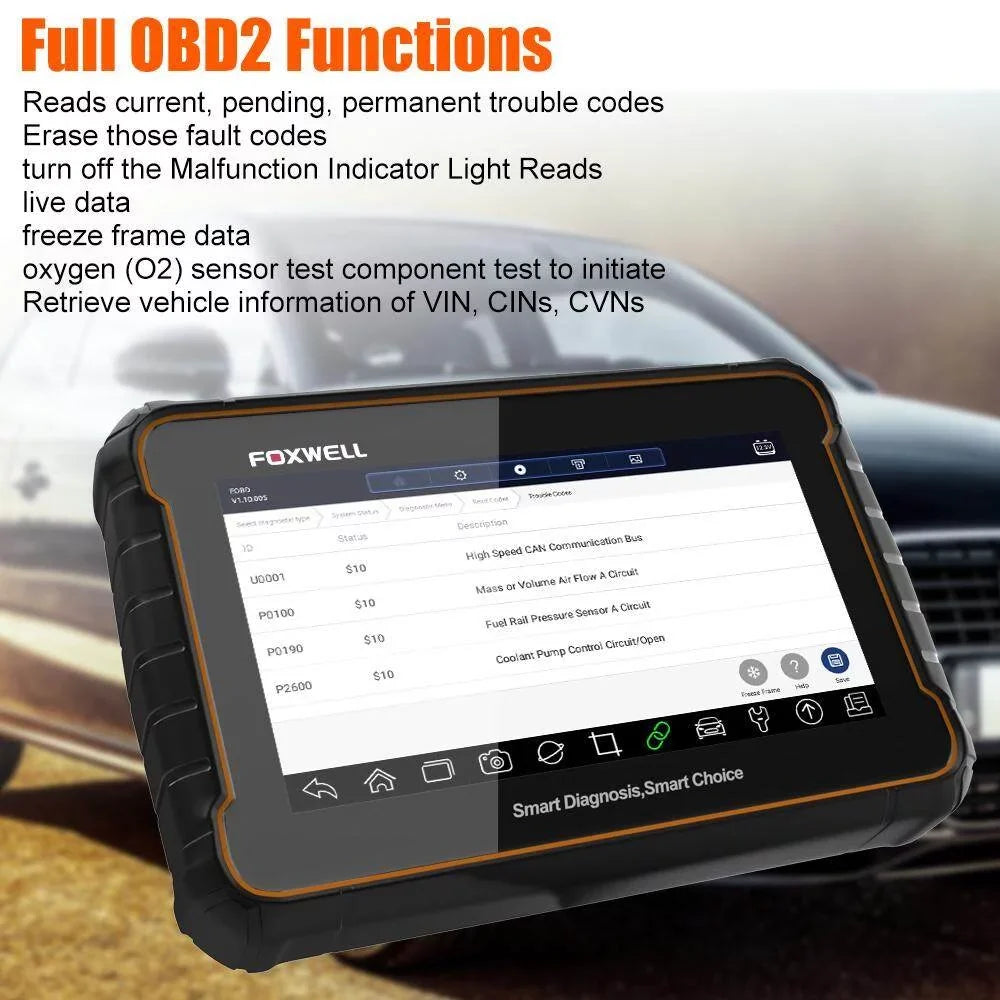 Scanner Diagnostic OBD2 Tool Scanner Advanced Automotive Services Scan Code All OBD Analyzer System Auto Car Functions EOBD Automotive Full OBD FOXWELL 24 Reset OBDII Check, Tool Reader GT60