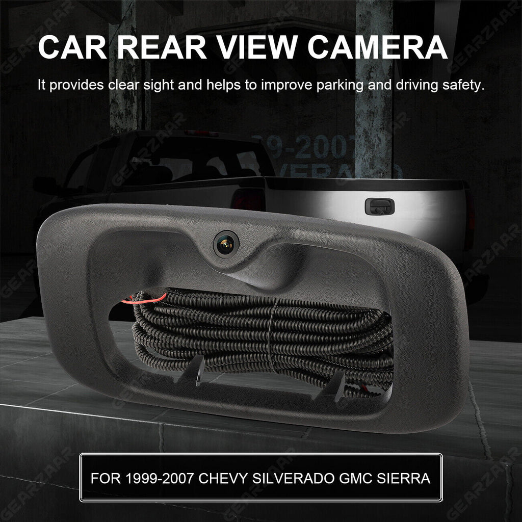 Chevy 1999-2007 Tailgate Camera US for Sierra Silverado Handle w/wire GMC Backup