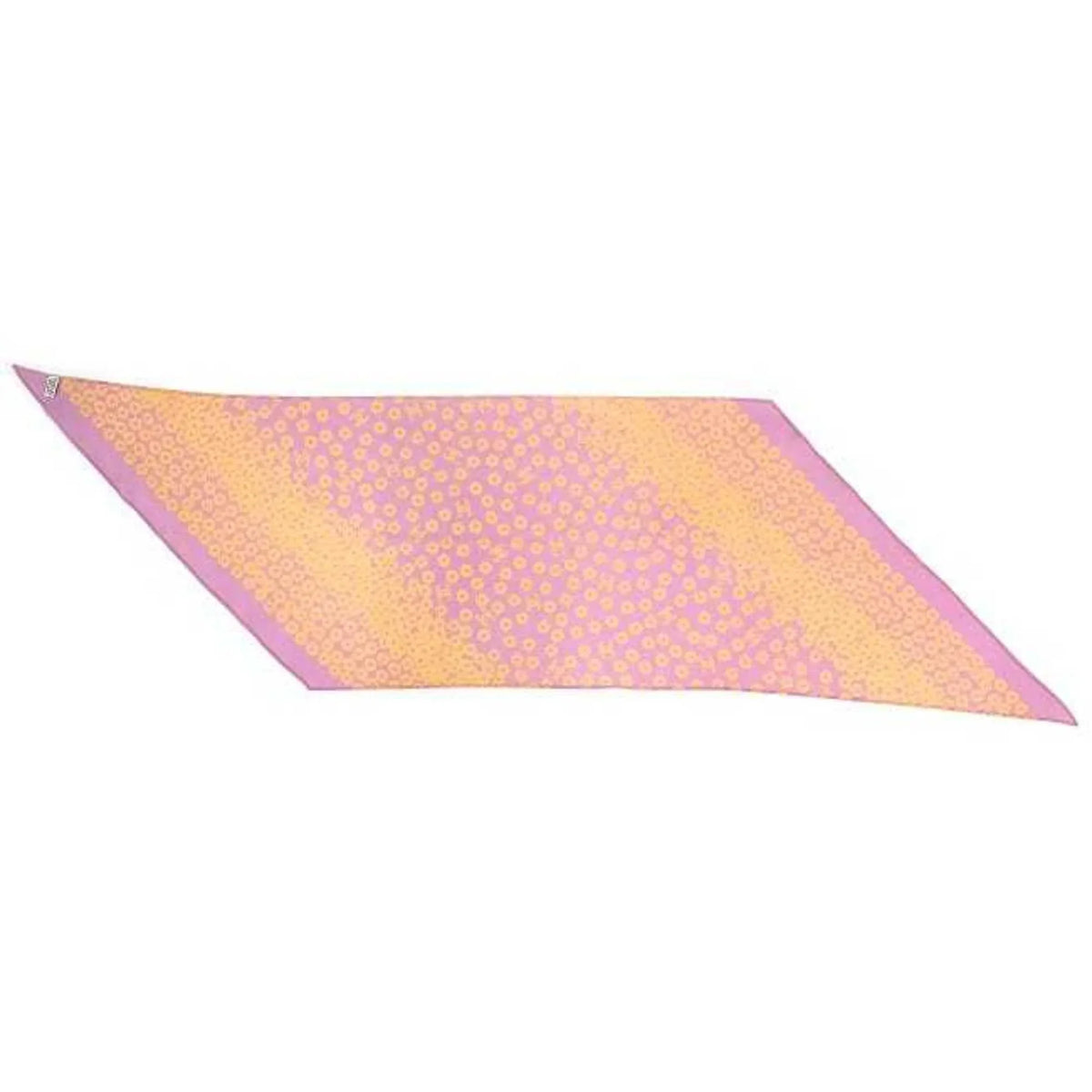 muffler 100% ladies yellow Pre-Owned here pink scarf see-through mark flower Chanel (Good) CHANEL silk