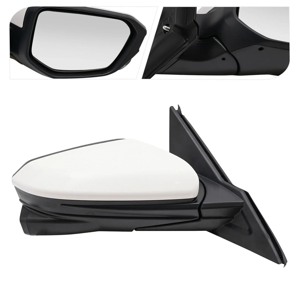 Sedan Side Heated Right Fit Camera Civic White Mirror 2016-2020 Power Honda View