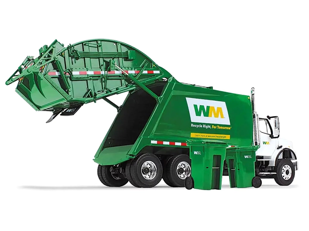 with Gear Freightliner Model Loader Garbage First Bins "Waste M-2 Truck by Diecast Management" 1/34 Rear Garbage McNeilus with