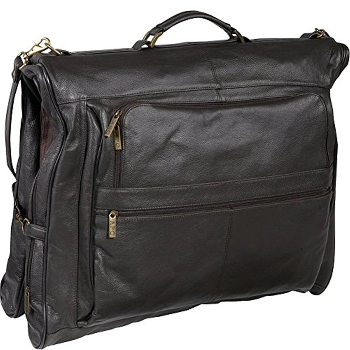 Brown Garment Leather Bag-Color:Dark Amerileather Three-suit