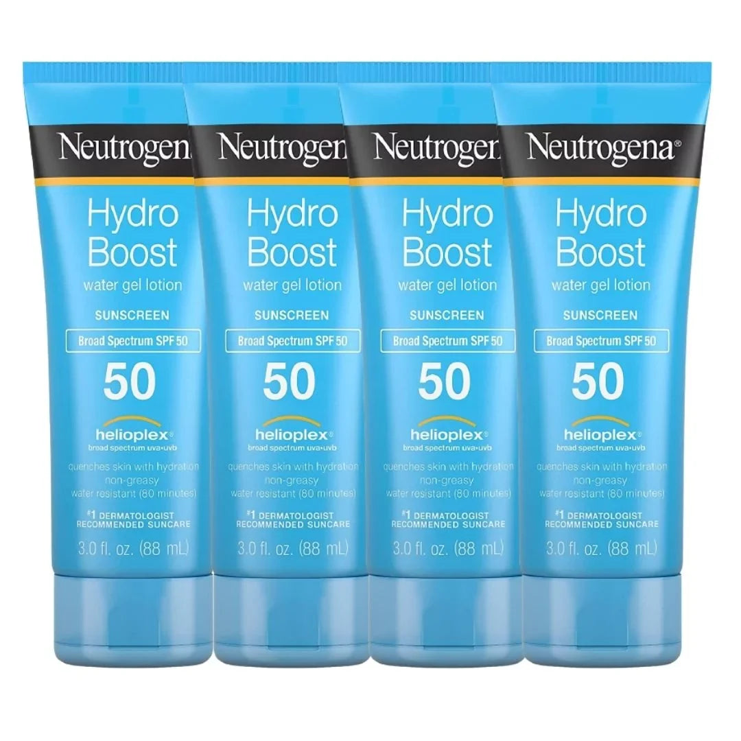 Pack) 3 SunscreenLotion Moisturizing Gel Free(4 Pack Per OZ Oil Water HydroBoost