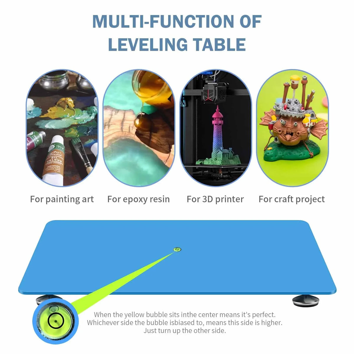Multipurpose & Acrylic #Resi Board x ResiLevel 12" & - Leveling Resin Supplies Resin for Pouring. 16" for Epoxy Results! Ultimate Pro Flawless Adjustable Table Leveling Perfect The