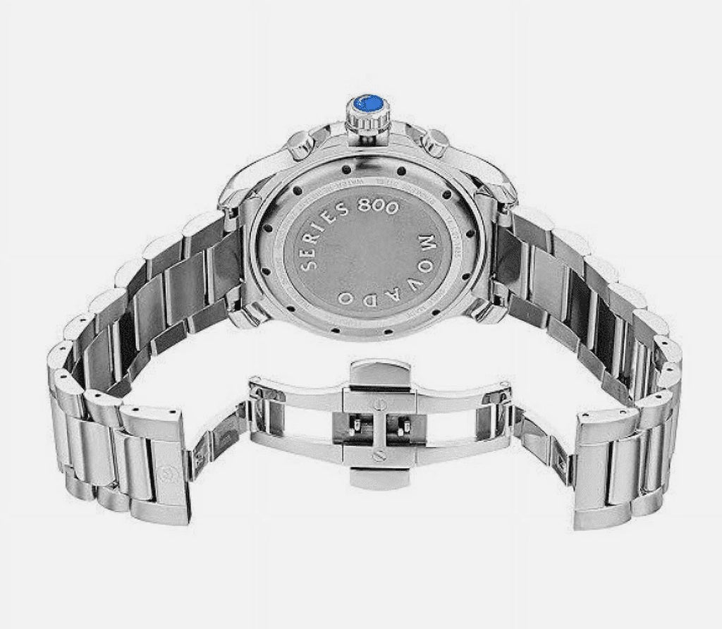 Made Watch 2600151 Mens S/Steel Blue Swiss Series Dial Movado Collection 800