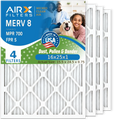 Furnace WICKED Filters MPR Premium 16x25x1 Electrostatic Pleated 4 Made MERV 8 AIRX AIR. 16x25x1 Pack 700 Comparable USA to by & Conditioner CLEAN FPR FILTERS Filter Air HVAC 5 Filter Air AC