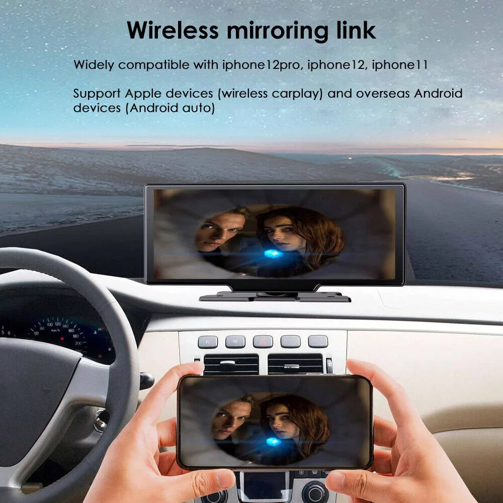 Channel ". Auto Android Wifi Kydely Dual Camera Dash Car Touch DVR 10.26'' Wireless Screen 2K