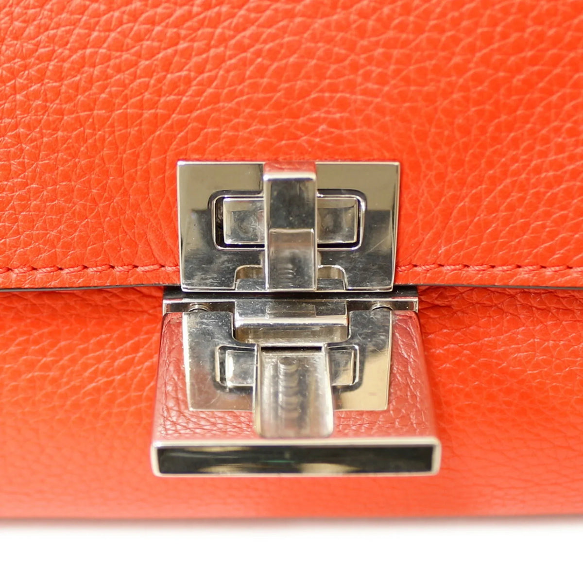 Handbag Pre-Owned (Fair) Leather Trapeze Orange Celine Women's CELINE