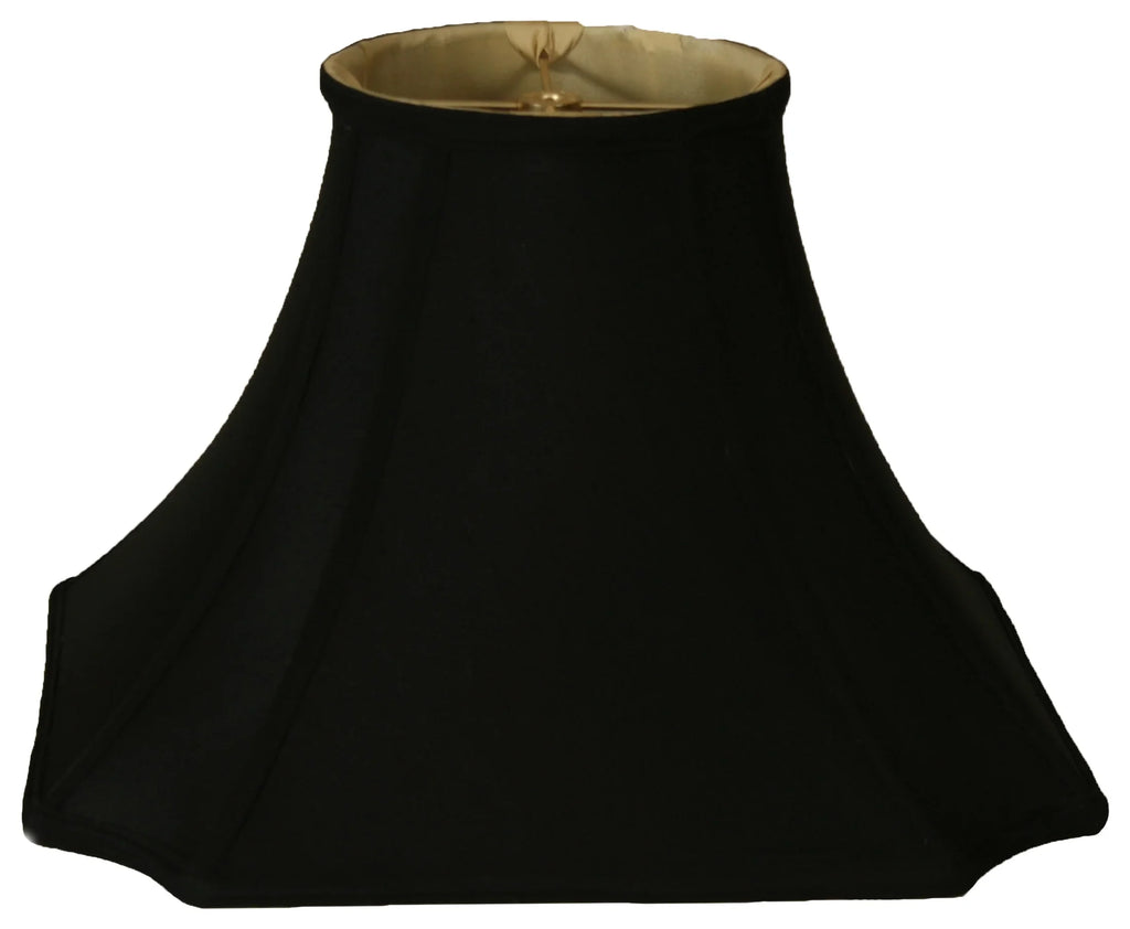 10" Designs Lining Royal Corner Square Inverted Gold Lamp Black Cut with Shade