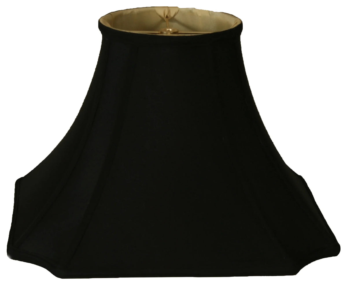 10" Designs Lining Royal Corner Square Inverted Gold Lamp Black Cut with Shade