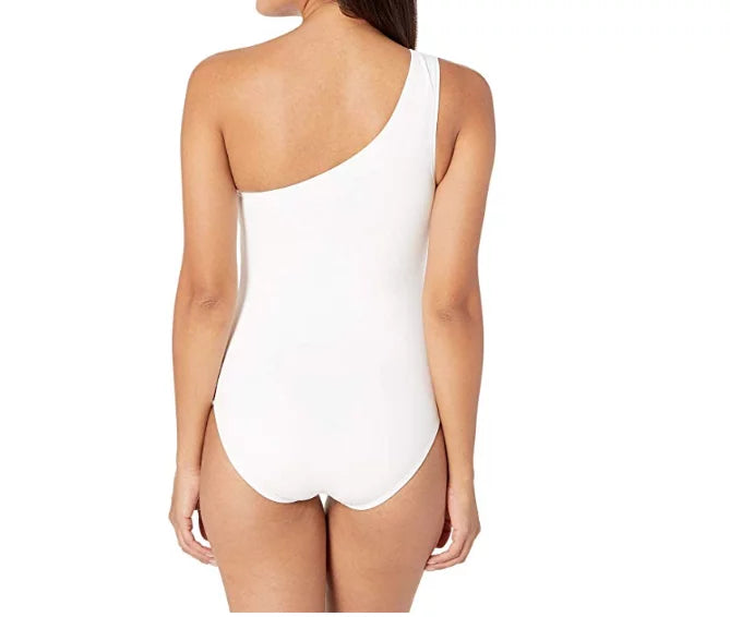 WHITE One Swimsuit, Solids Kors One-Piece Michael Shoulder Iconic US 4