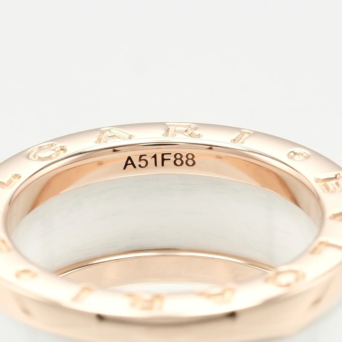 (Good) BVLGARI Bvlgari PG Pink One Ring K18 Approx. I112223130 B 7.22g Gold Ceramic Zero Pre-Owned