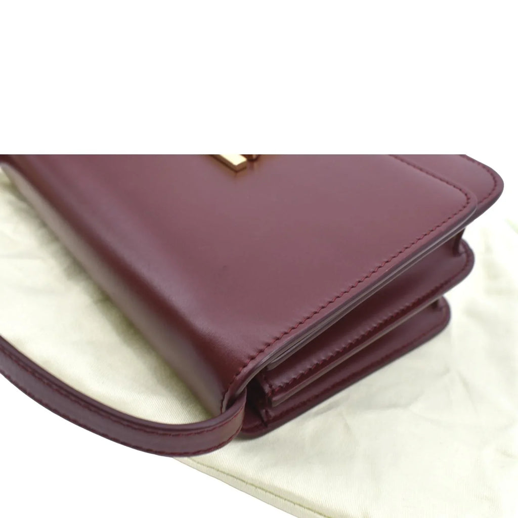 Bag Lola Shoulder Leather Tb BURBERRY Red Pre-owned