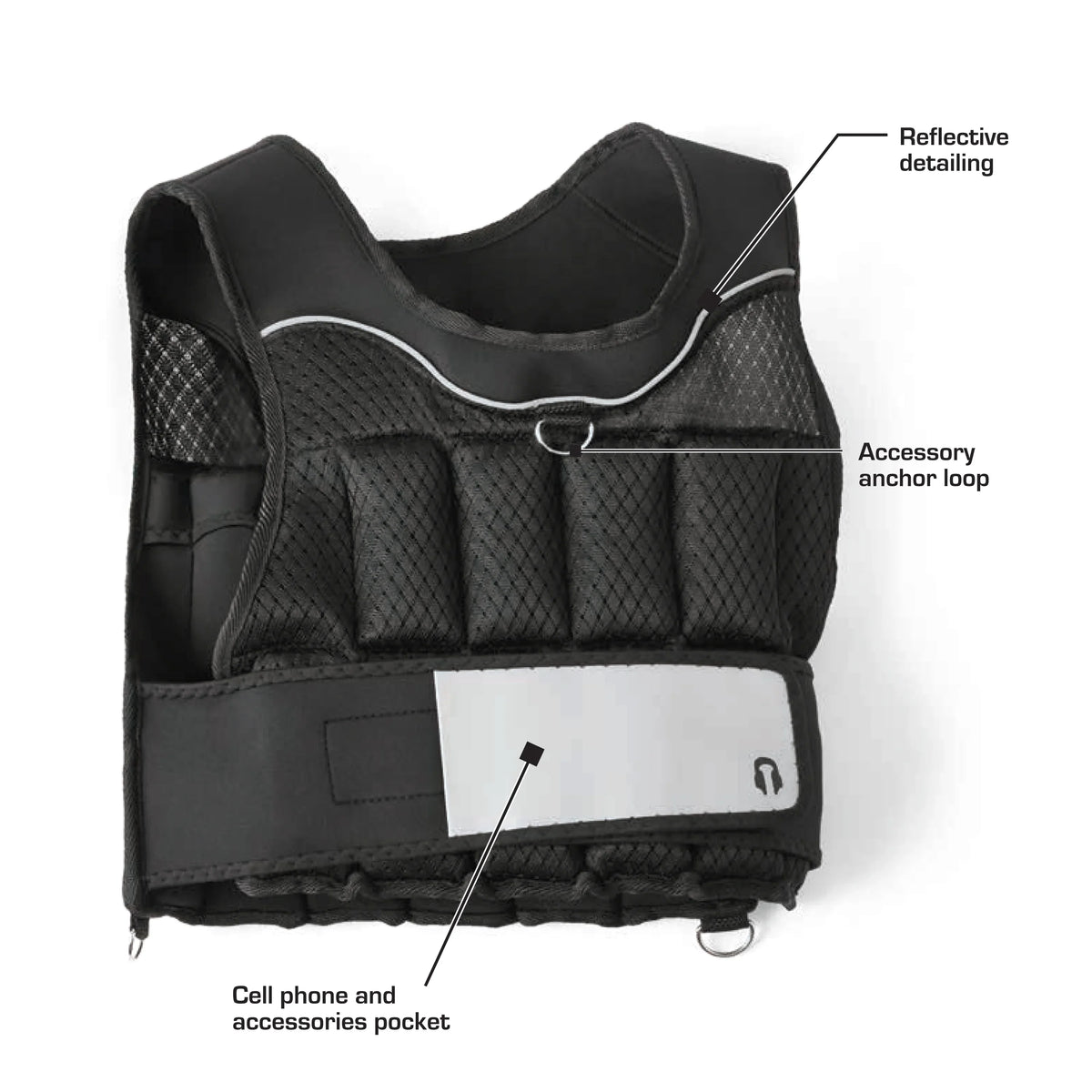 Adjustable Vest 20lb Works Weighted Training Athletic