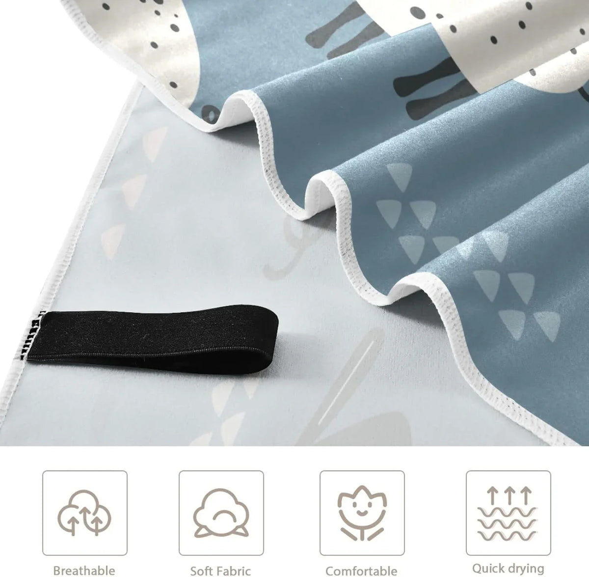 Oversized Beach Free Towel, Multipurpose Swim Face Bestwell Towel 31”X71” Sheep Pool Sand Cute Quick Towel Dry Black Bath Lightweight Blanket, Thin Shower Yoga Towel Microfiber