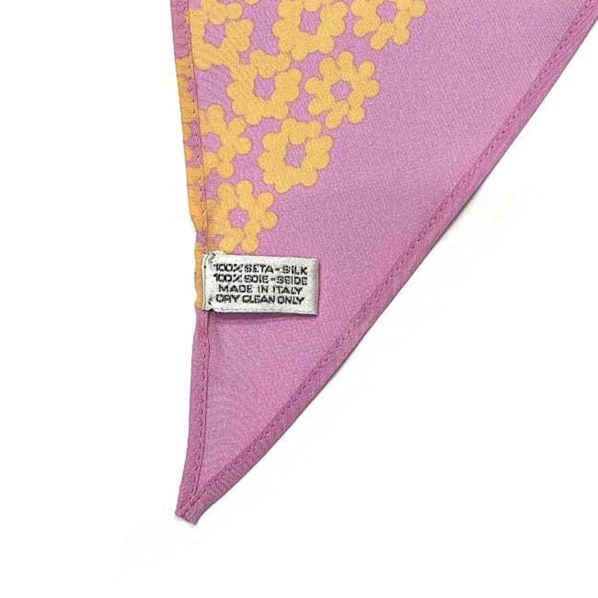 muffler 100% ladies yellow Pre-Owned here pink scarf see-through mark flower Chanel (Good) CHANEL silk