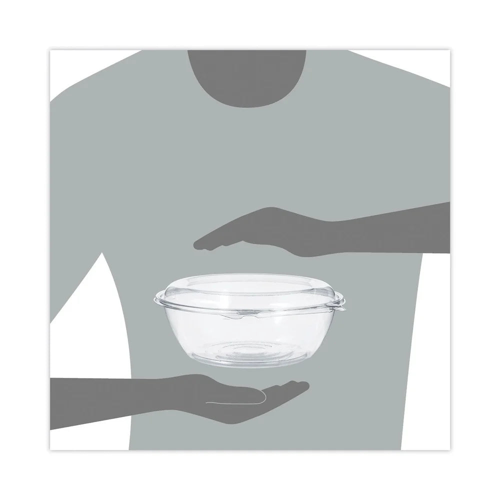Diameter Dome oz, Tamper-Evident 8.9 Bowls Clear, Plastic, Tamper-Resistant, x Lid, 48 Dart 3.4h, 100/Carton with