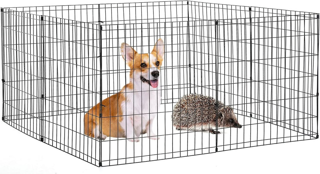 Wire Metal Small Portable for Exercise Inches Cage Black, Bestpet Pet Rabbit) Playpen Pen Kennel (Dog, Fence, Crate Dog 24 Cat,