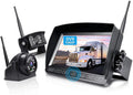 Wheel,BW702 HD Wireless Backup Touch Split Trailer ZEROXCLUB Camera System Monitor, 1080P DVR IP69 Waterproof with Rear Side View 5th for 7-inch 2 Camera Truck View Dual/Quad Wireless RV