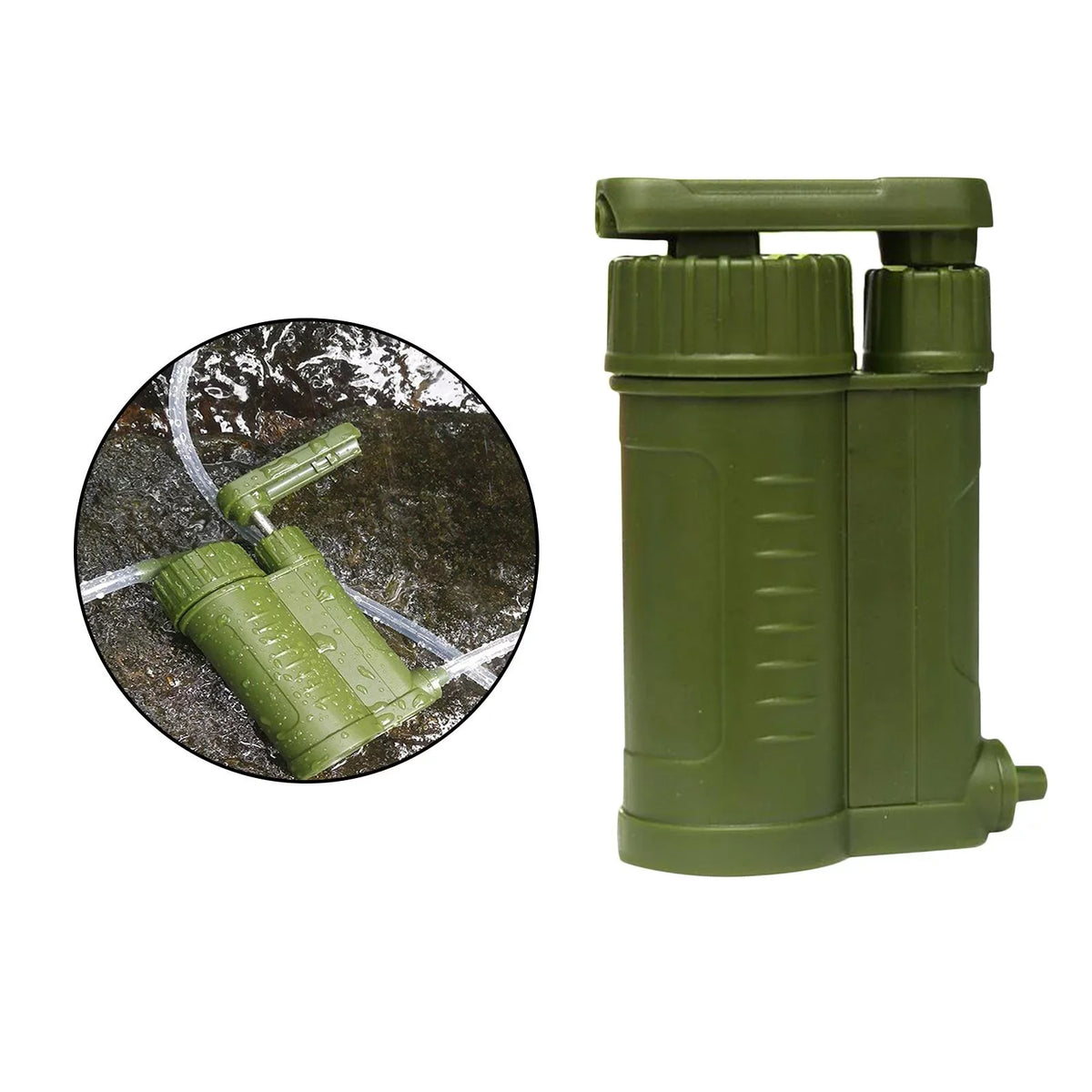 Portable Membrane Assembly, Carbon Filter Personal Internal Water Filter, Camping Fiber and with Water,