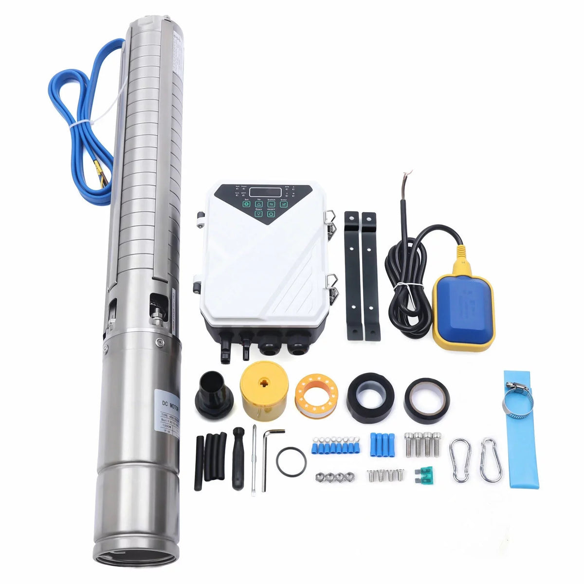 Well Pump 2 Submersible HP Water DC 110V 4" Solar MPPT Deep Kit Controller Pump