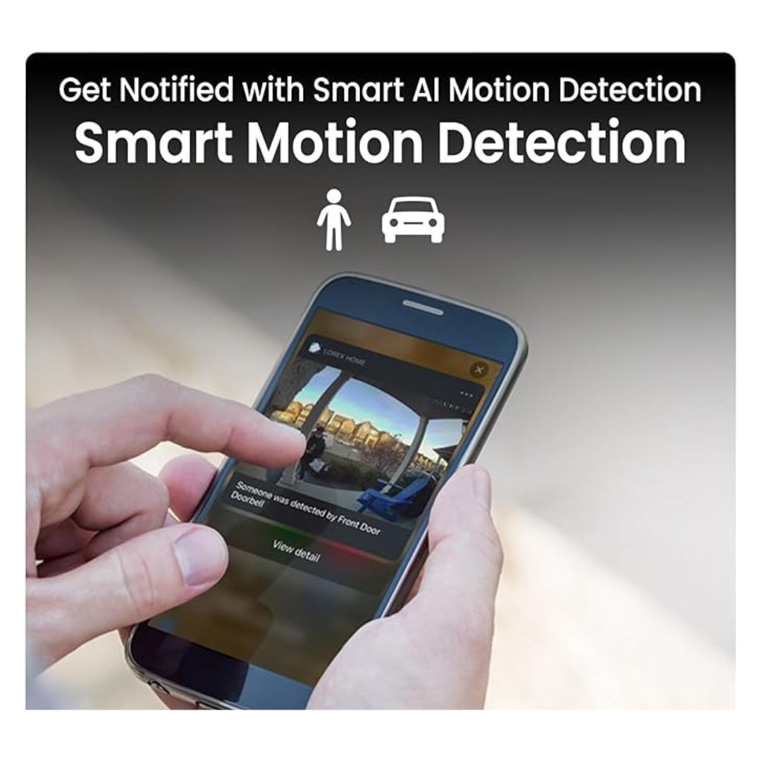 Home with Motion Capable Active 8 4 12 Smart DVR Fusion 4K Camera Compatibility Deterrence, Smart and Detection, Lorex Wi-Fi and Wired 2TB