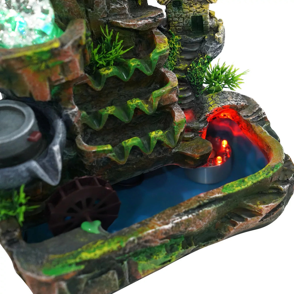 Rockery Light With Home & Fountain Indoor Atomizer Waterfall Decoration Tabletop ZhdnBhnos Office Fengshui Led