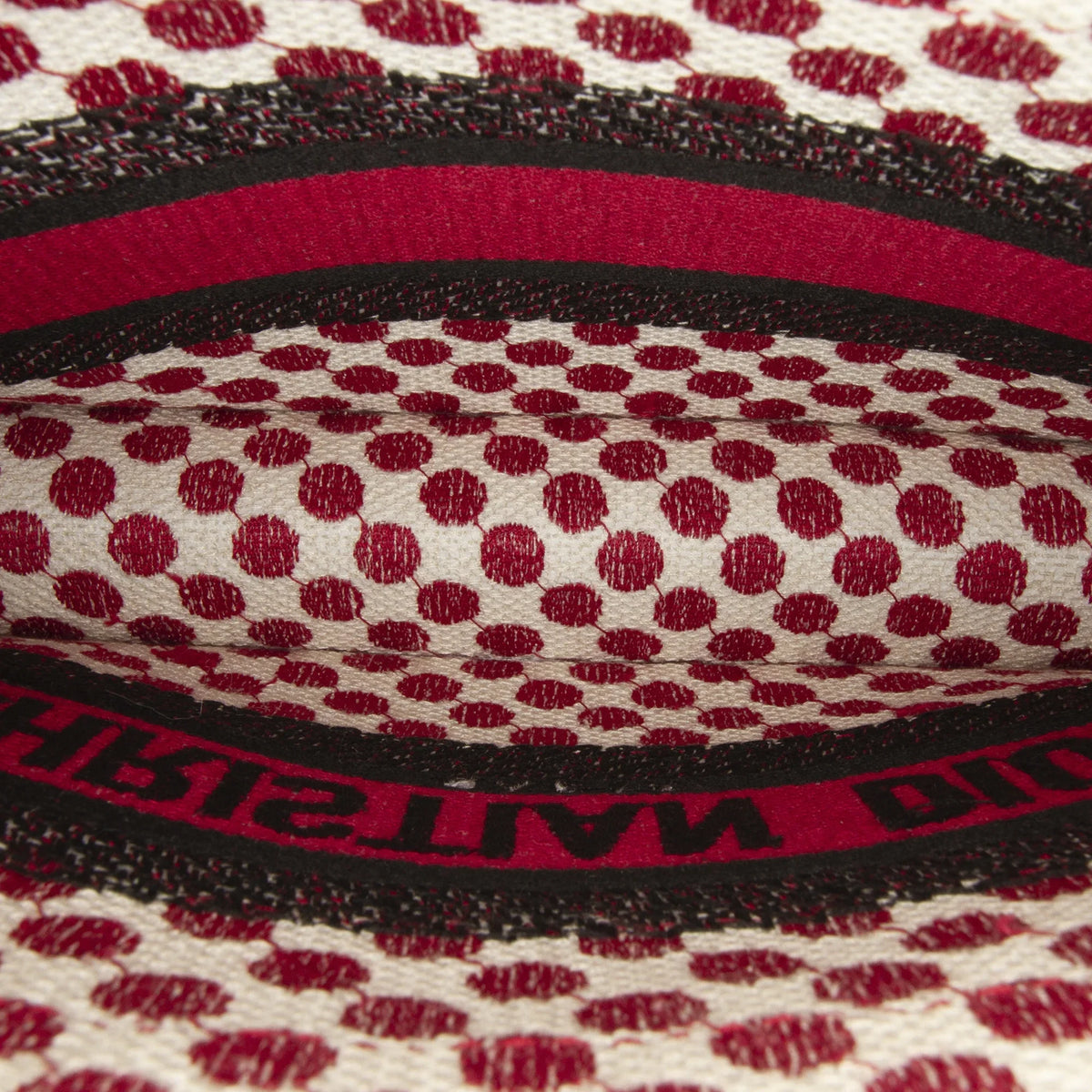 Mini Book Fabric Bag Canvas Pre-Owned Tote Tote Red (Good) Unisex Dior Authenticated Dioramour