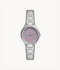 Three-Hand Watch Eevie Date Fossil BQ3854 Steel Stainless