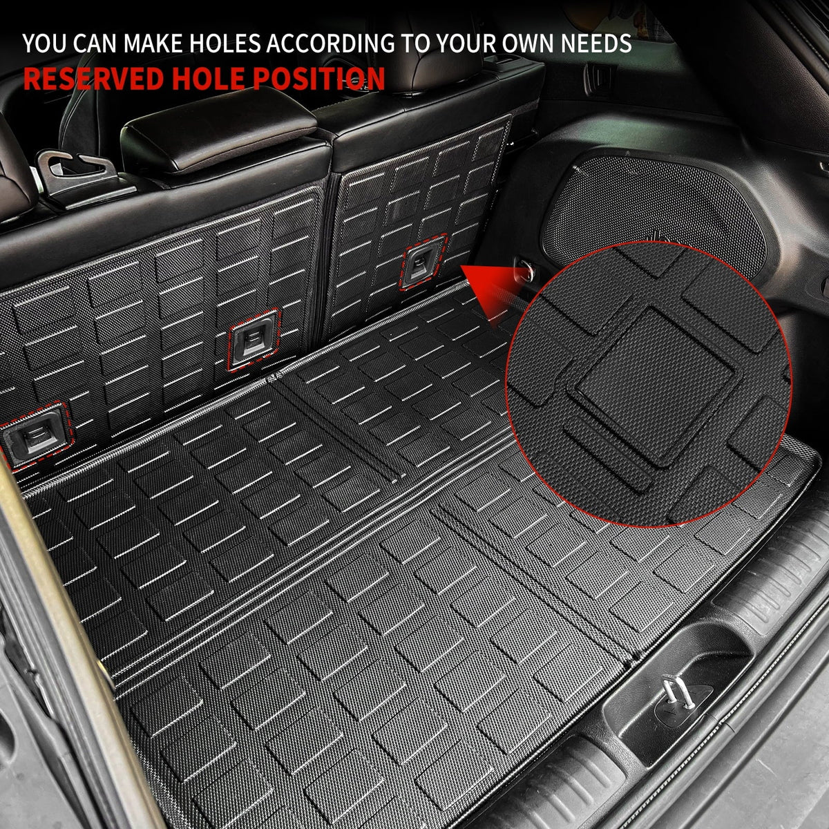 Floor Seat Back Liner Mats) (Trunk Jeep Compatible Trunk Cherokee Mat TPE Weather 2022 Mats+Floor Cargo with Mats 2019-2023 Protector Cherokee Accessories Cover Mat+Backrest All