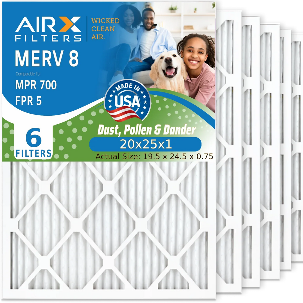 WICKED to Air Filters Comparable FILTERS 700 AC & 5 Conditioner AIRX 6 Air FPR CLEAN MERV AIR. USA HVAC Pack Filter Furnace Premium Filter 20x25x1 8 20x25x1 Made Electrostatic Pleated MPR by