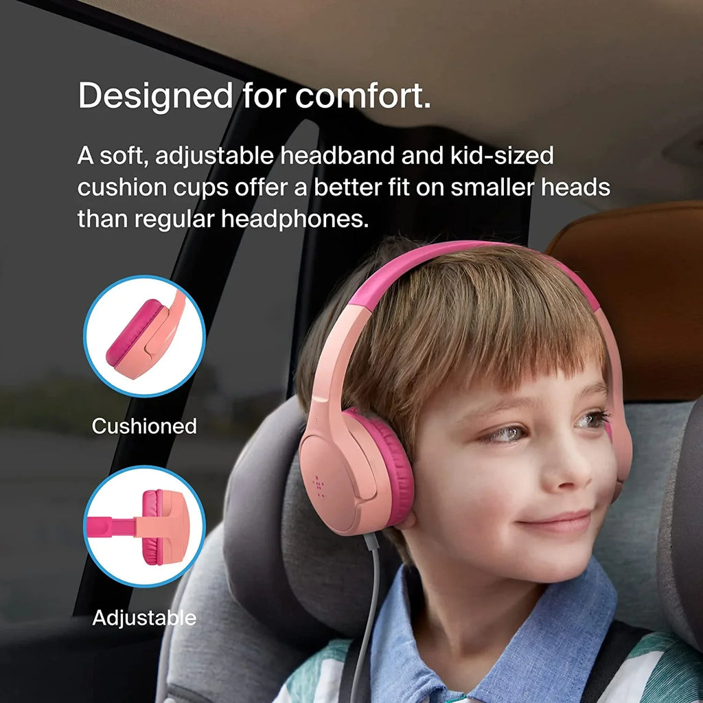 '- Soundform Wired Cable) Built-In With rophone On-Ear Belkin For (3.55mm Mini Audio Kids Kids Headphones Wired -