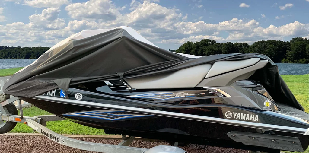 Cover PWC THE Jet Runner SHO HEAVY-DUTY LINE TOP for Yamaha Wave Cover FX OF Ski SUPER Compatible 2008-2011 Black/Grey JETSKI
