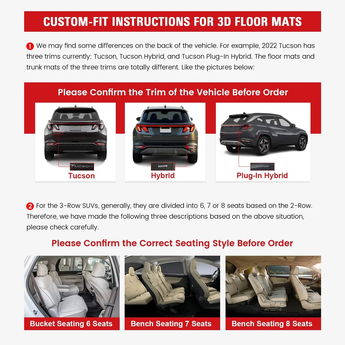 Mats Liners Trunk Floor All Mat + 3D Trunk 4PC Ikon 2023-2024 Accessories U11 TPE Set Tray Floor Compatible Black Rear Motorsports Waterproof with Mats Anti-Slip Interior BMW X1 Full Car Weather Cargo