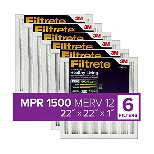 Allergen, Air Filter, x 21.69 Filtrete Living dimensions x 6-Pack MPR 1500, Healthy AC 0.78) 22x22x1, 21.69 (exact Furnace Ultra